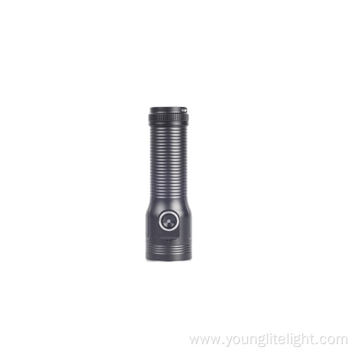 Aluminum LED Manual Mini High Power Rechargeable Flashlight